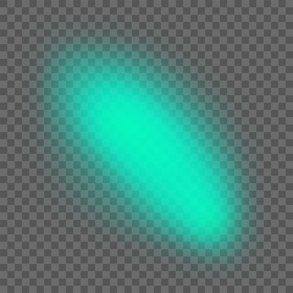 Neon green aura png sticker, gradient shape, transparent background