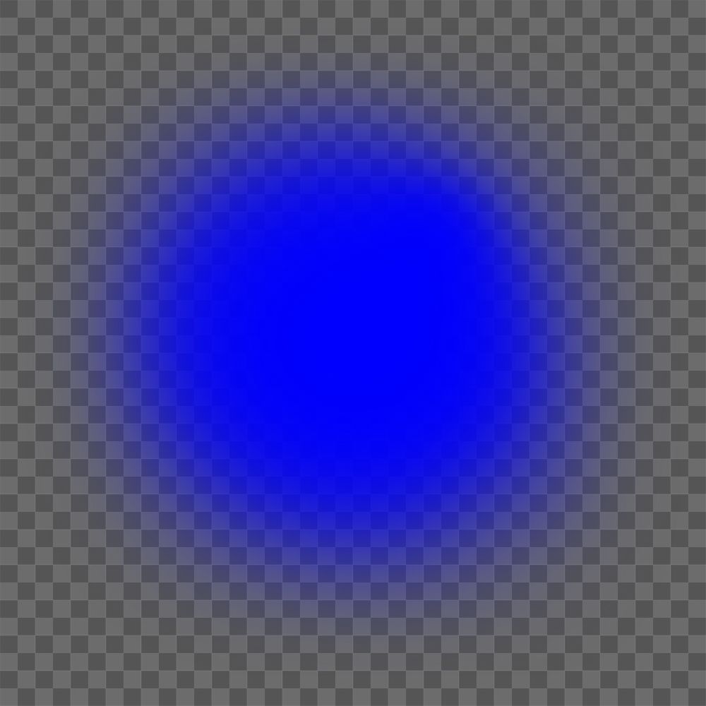 Neon blue aura png sticker, circle shape, transparent background