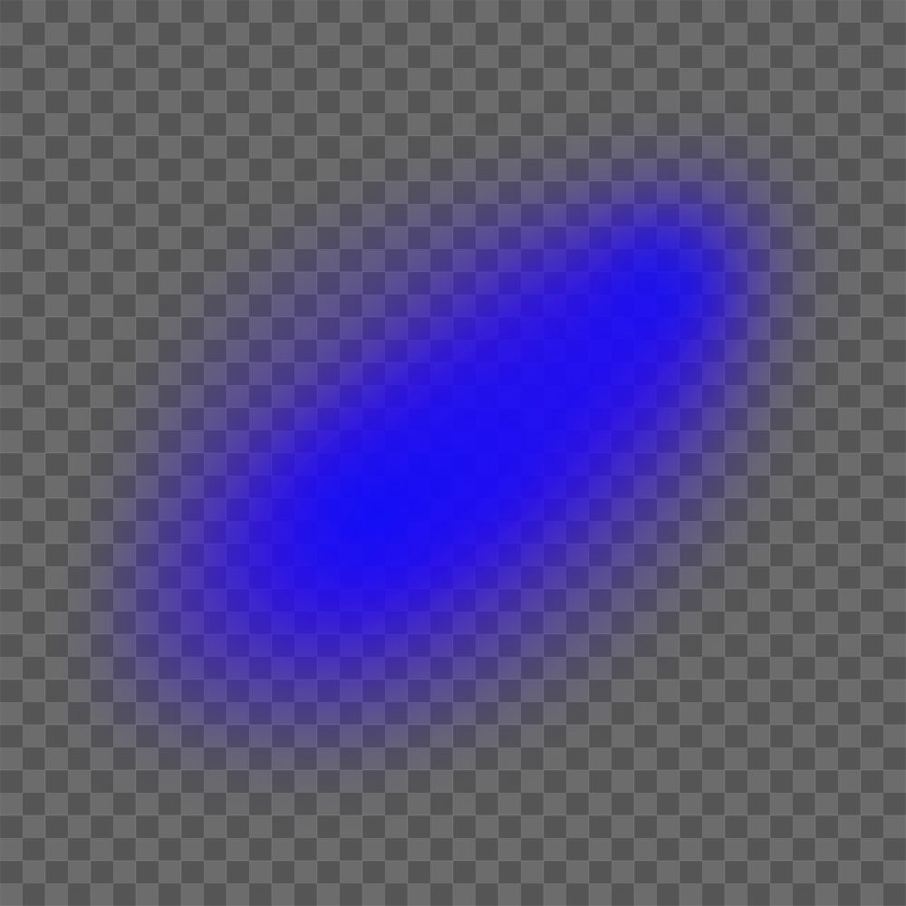 Neon blue aura png sticker, gradient shape, transparent background