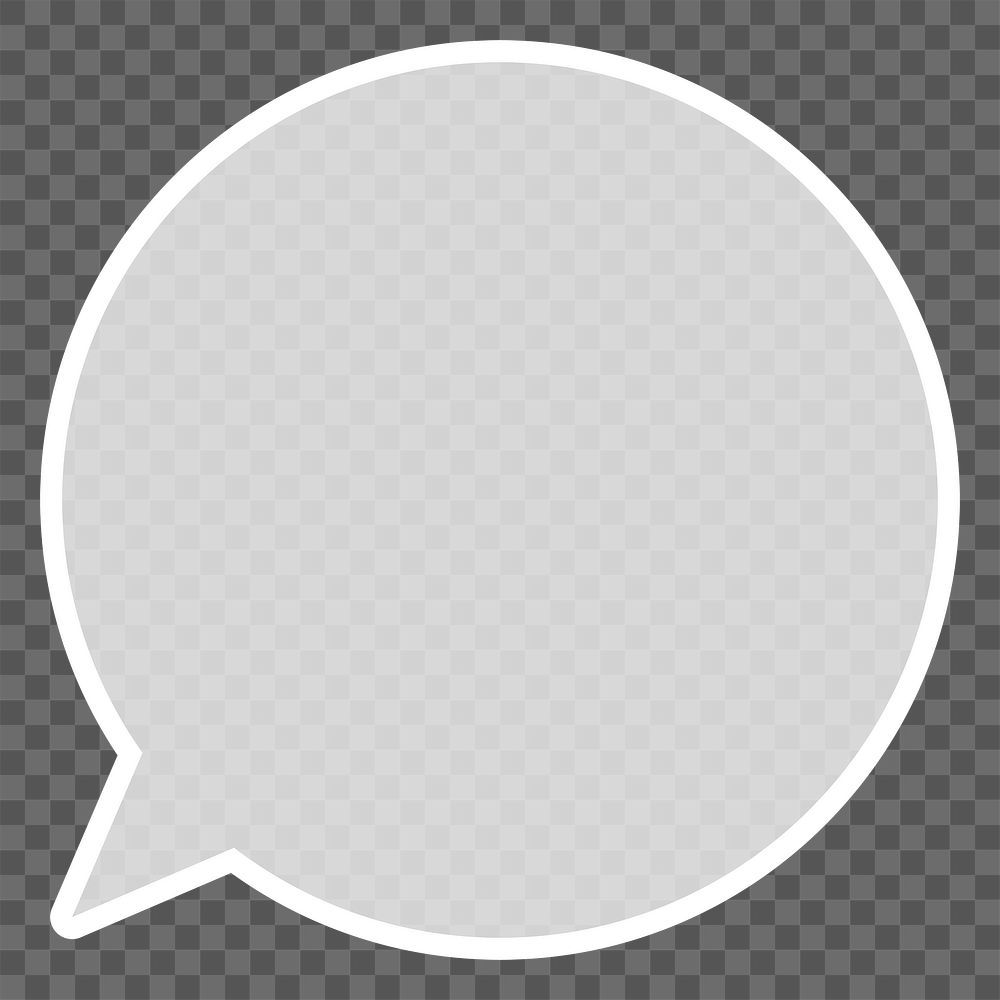 Speech bubble png sticker, transparent background