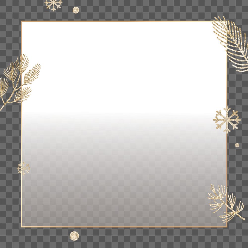 Christmas frame png aesthetic gradient sticker, transparent background