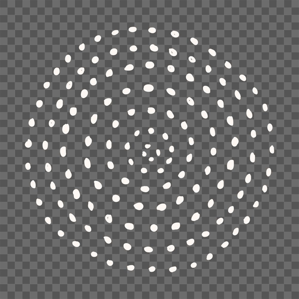 Dot pattern circle png sticker, transparent background