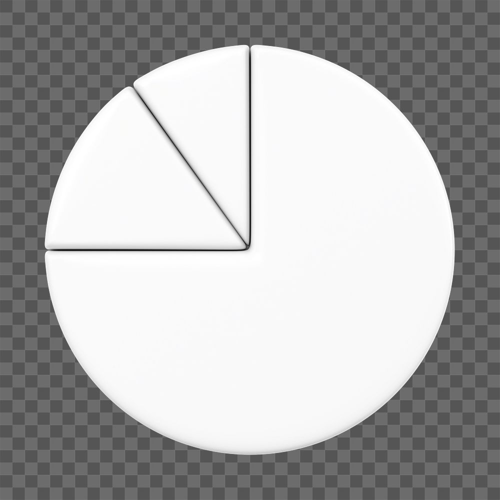 Simple pie chart png sticker, business graph, transparent background