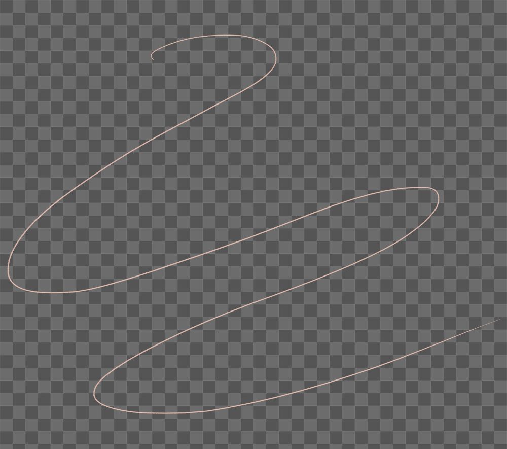 Squiggle line png sticker, transparent background