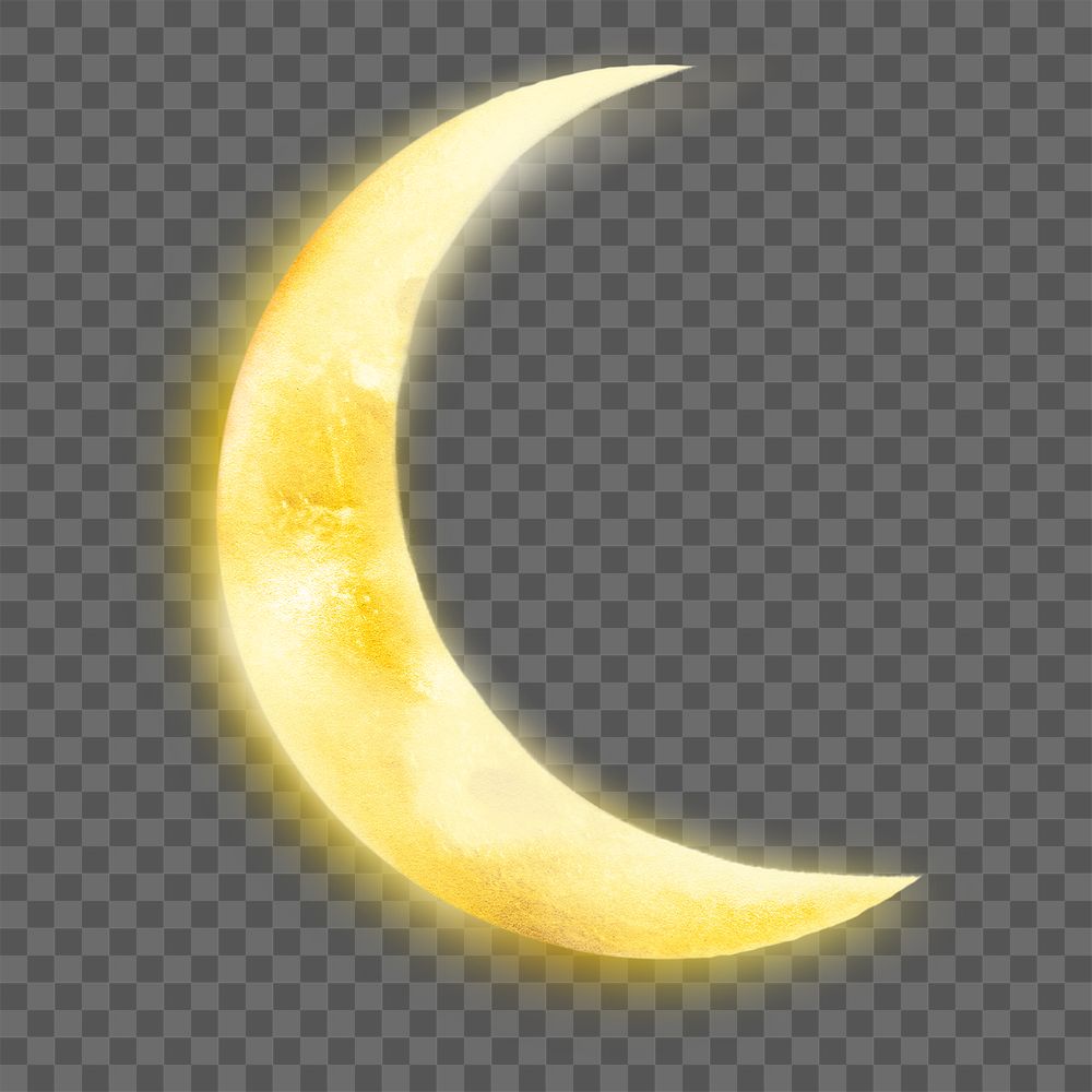 Crescent moon png sticker, transparent background