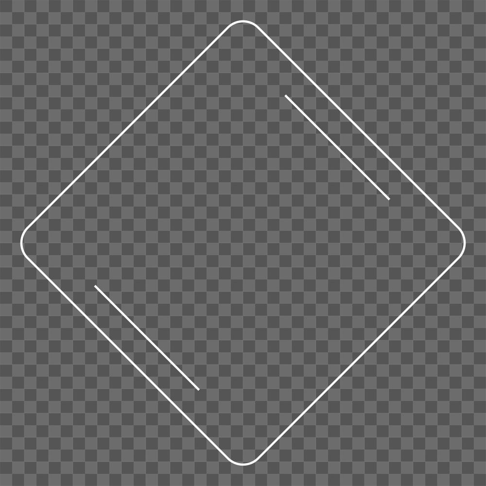 Square frame png logo element, transparent background