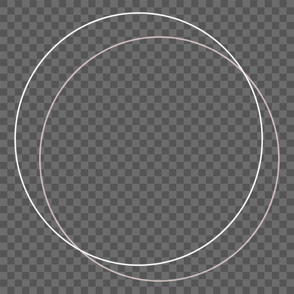 Double circle  png logo element, transparent background