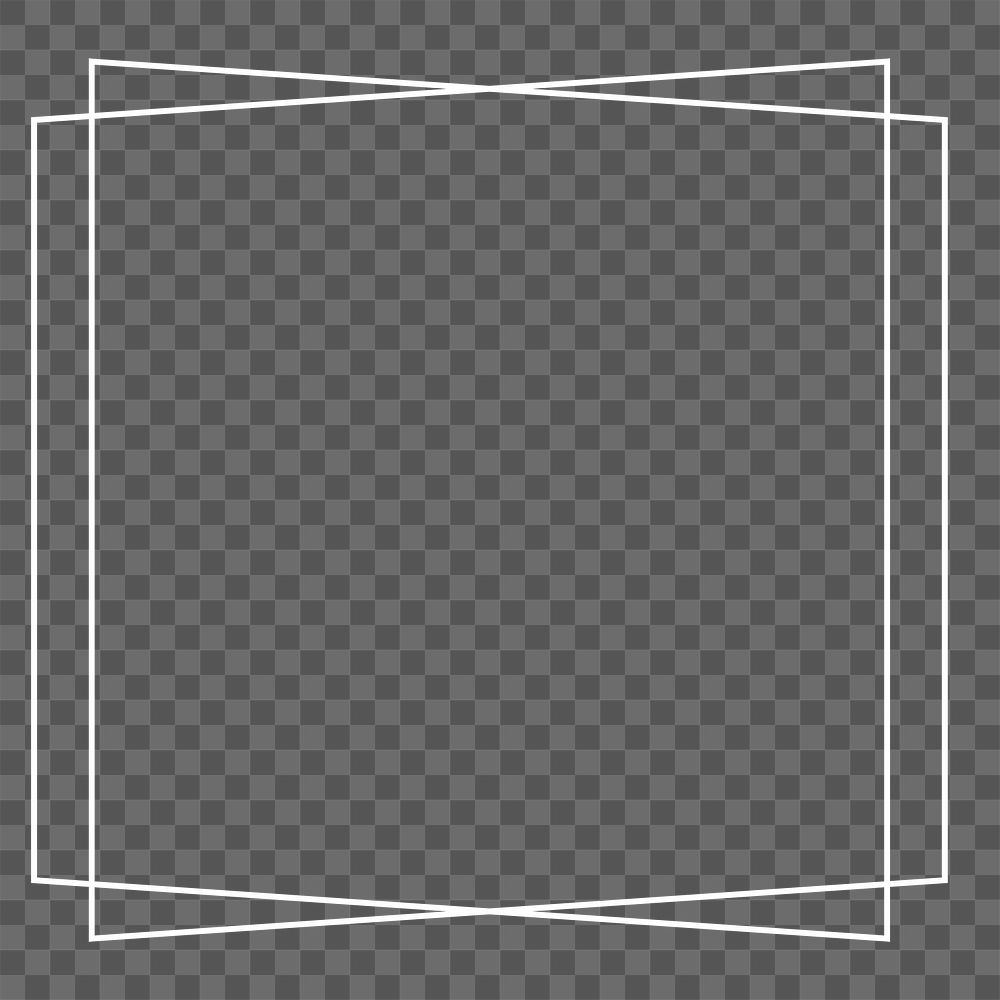 Square frame png logo element, transparent background