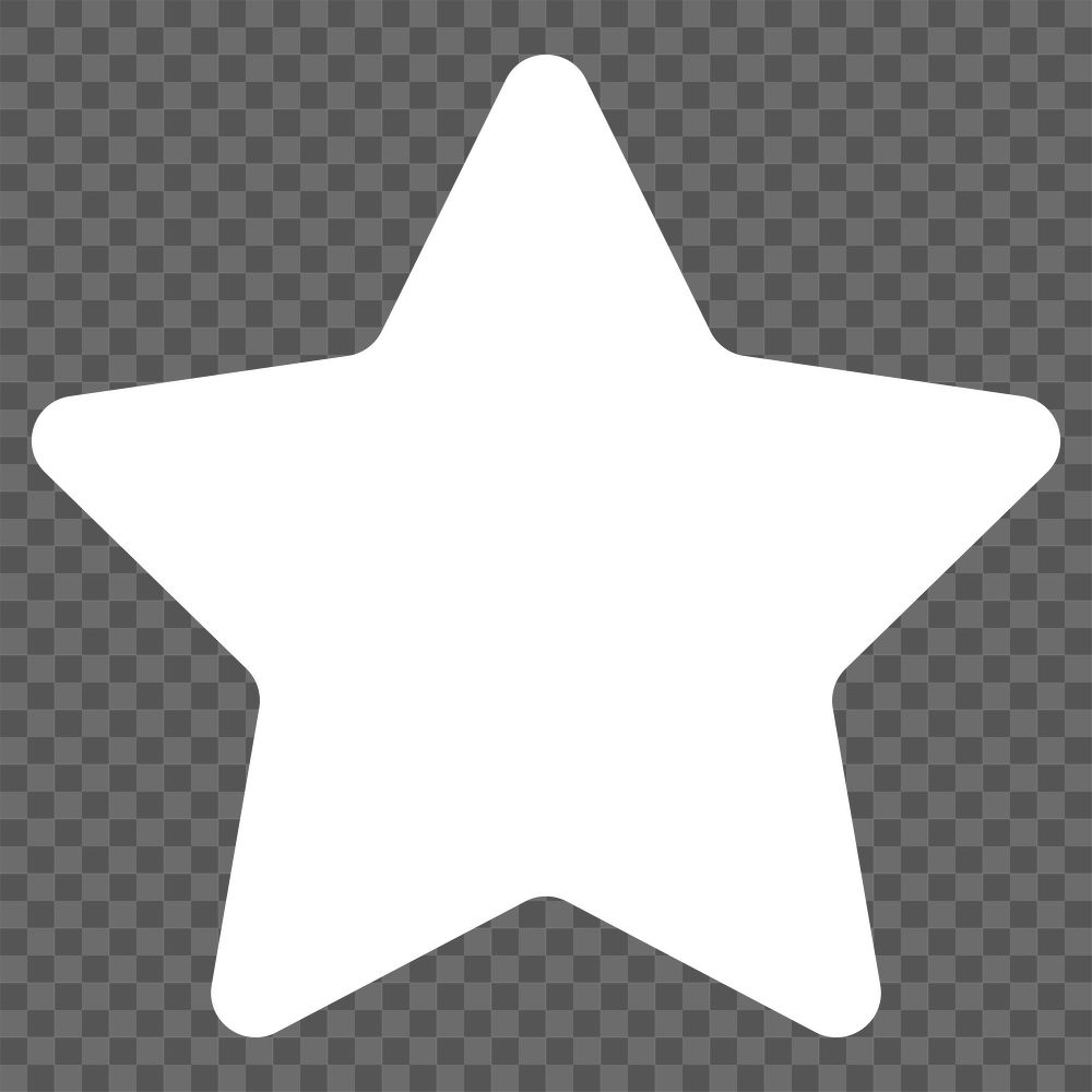 White star shape png sticker, transparent background