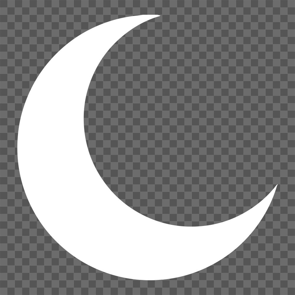 White crescent moon png sticker, transparent background