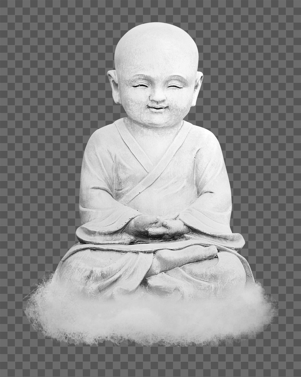 Chinese Buddhist sculpture png sticker, transparent background