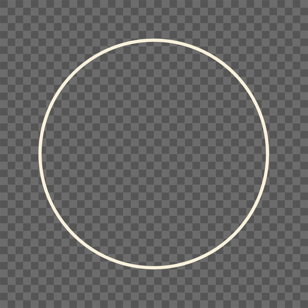 3D circle png frame, transparent background