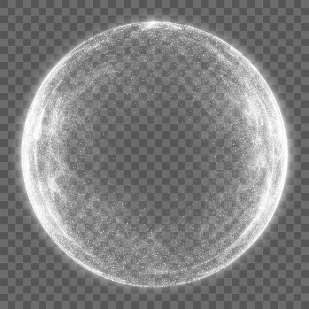 Digital sphere png element, transparent background