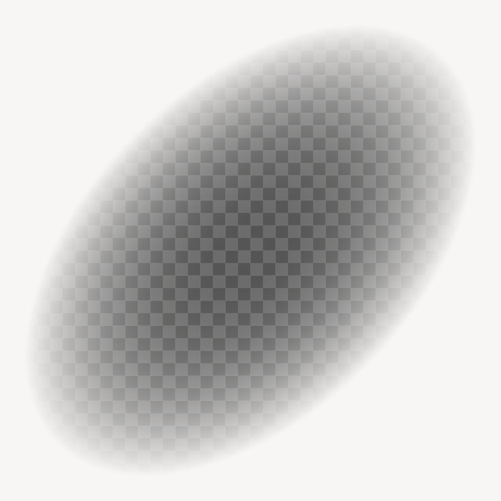Gradient black png oval, transparent background