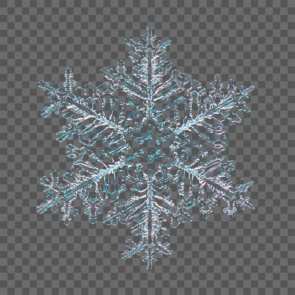 Png snowflake, isolated image, transparent background