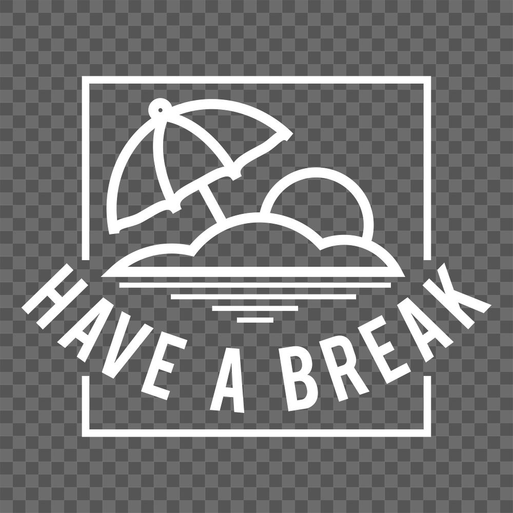 PNG have a break word, typography transparent background