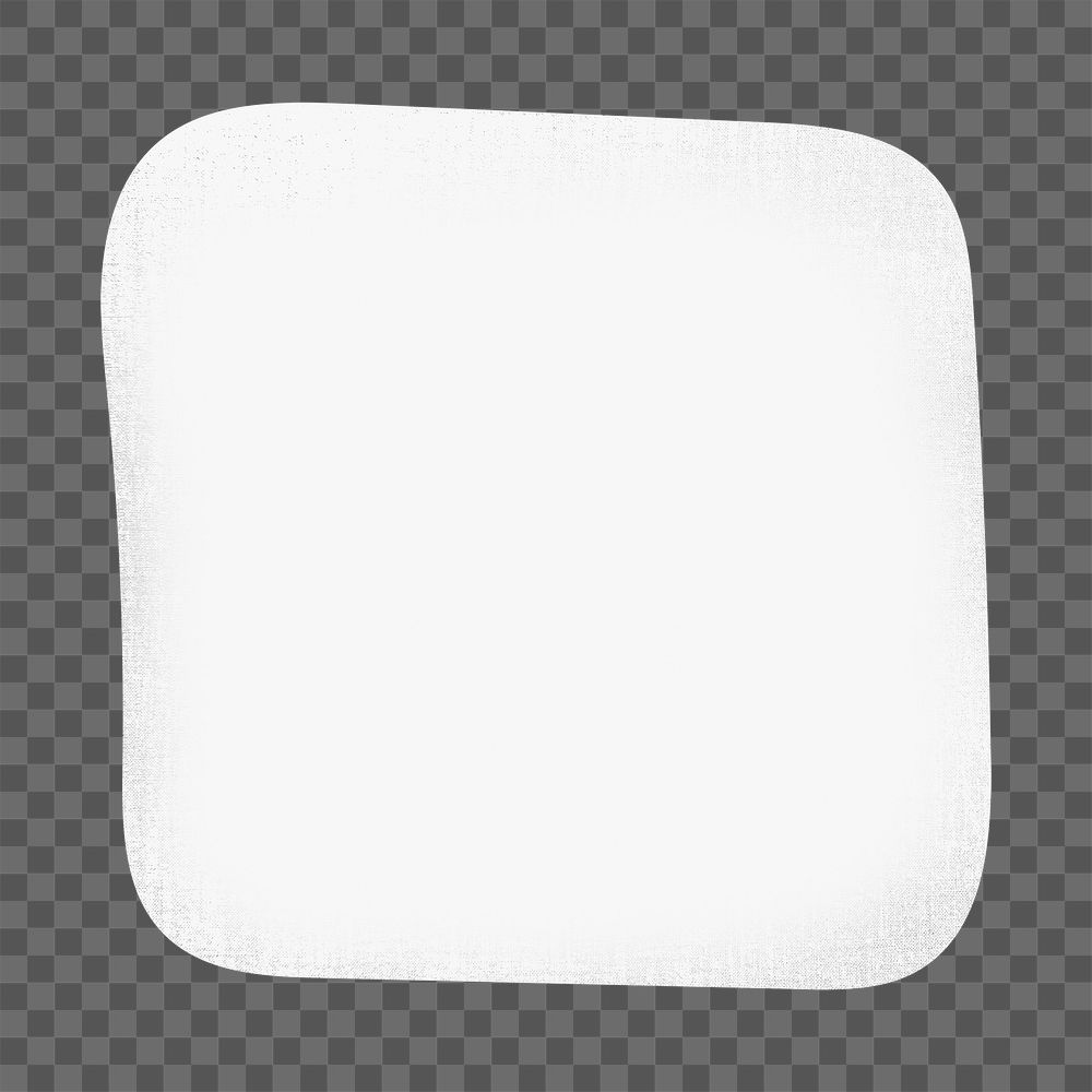 White square png shape, transparent background