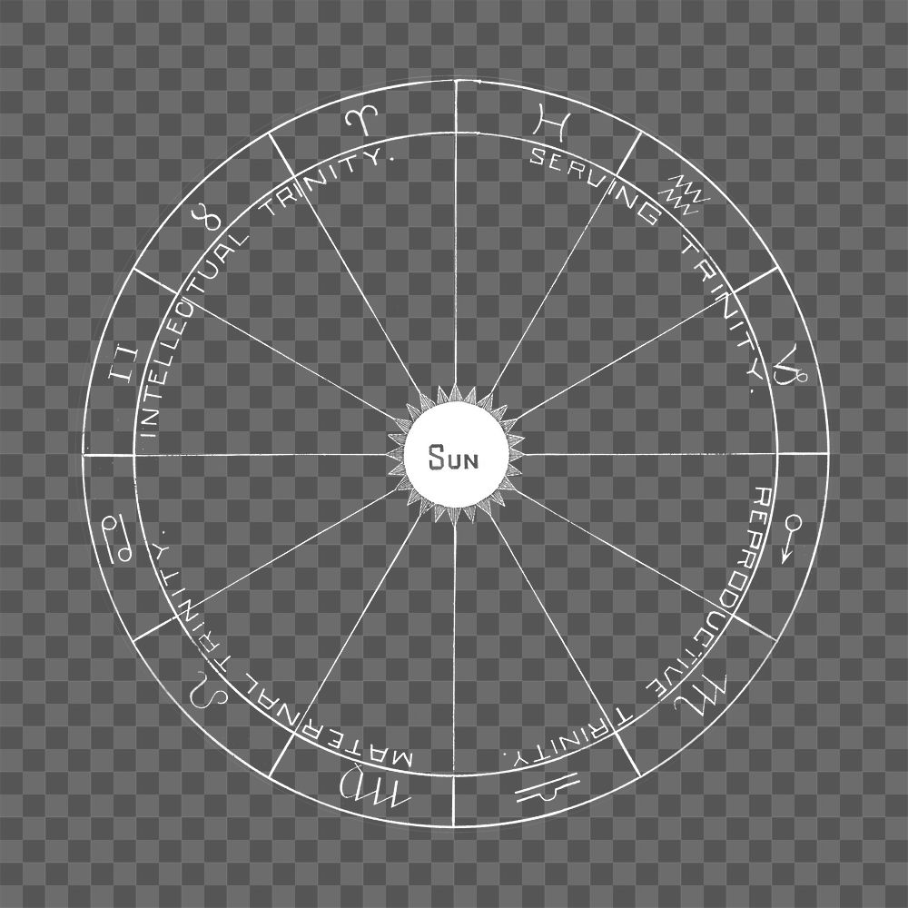 Solar biology png collage element, transparent background