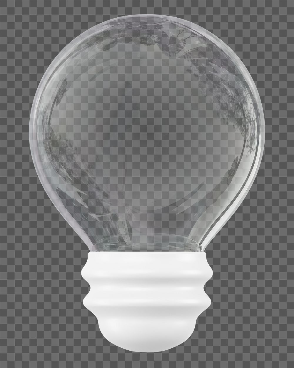 PNG 3D light bulb, element illustration, transparent background