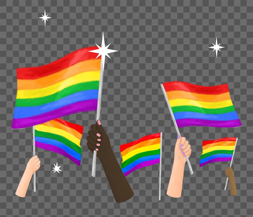 Pride protest png, diversity illustration, transparent background