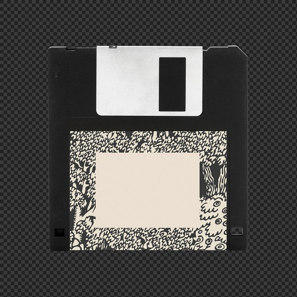 Floppy disk png, transparent background