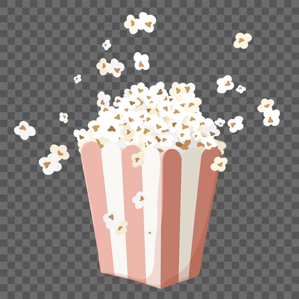 Movie png popcorn snack, transparent background