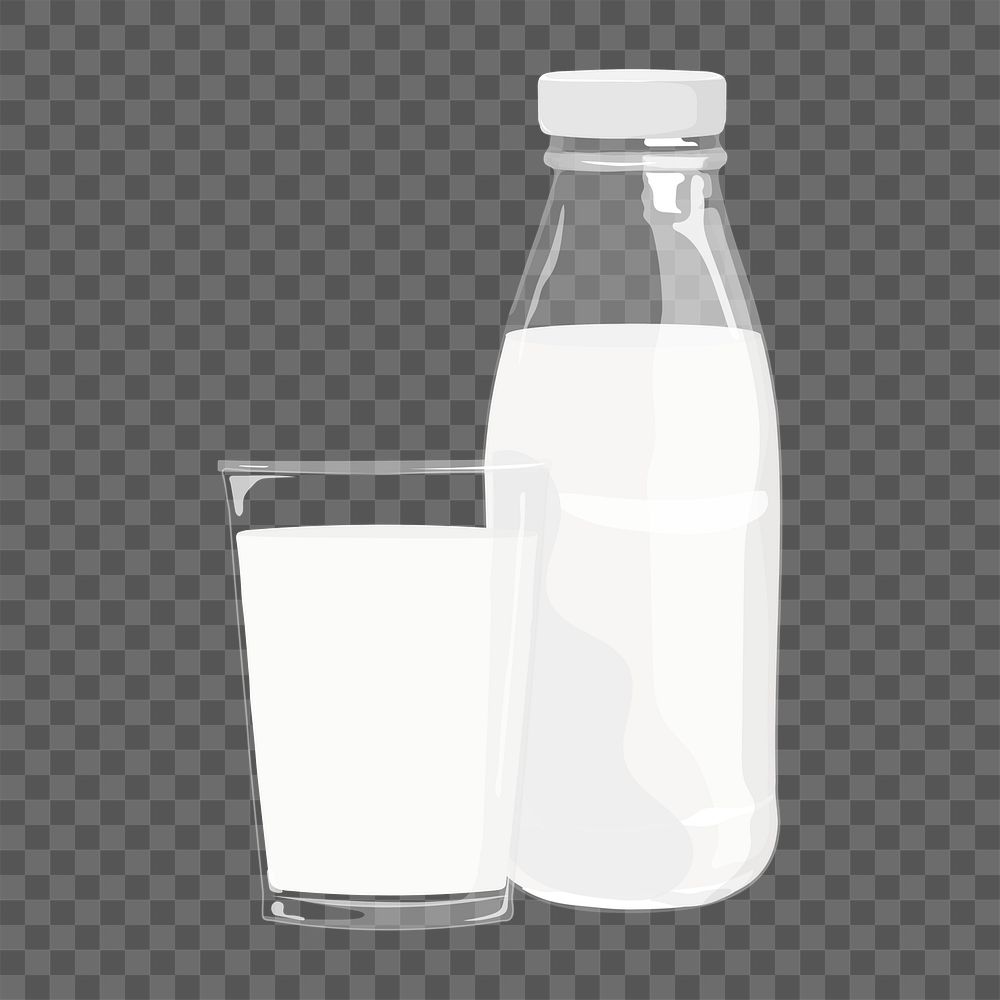 Glass of milk png drink illustration, transparent background