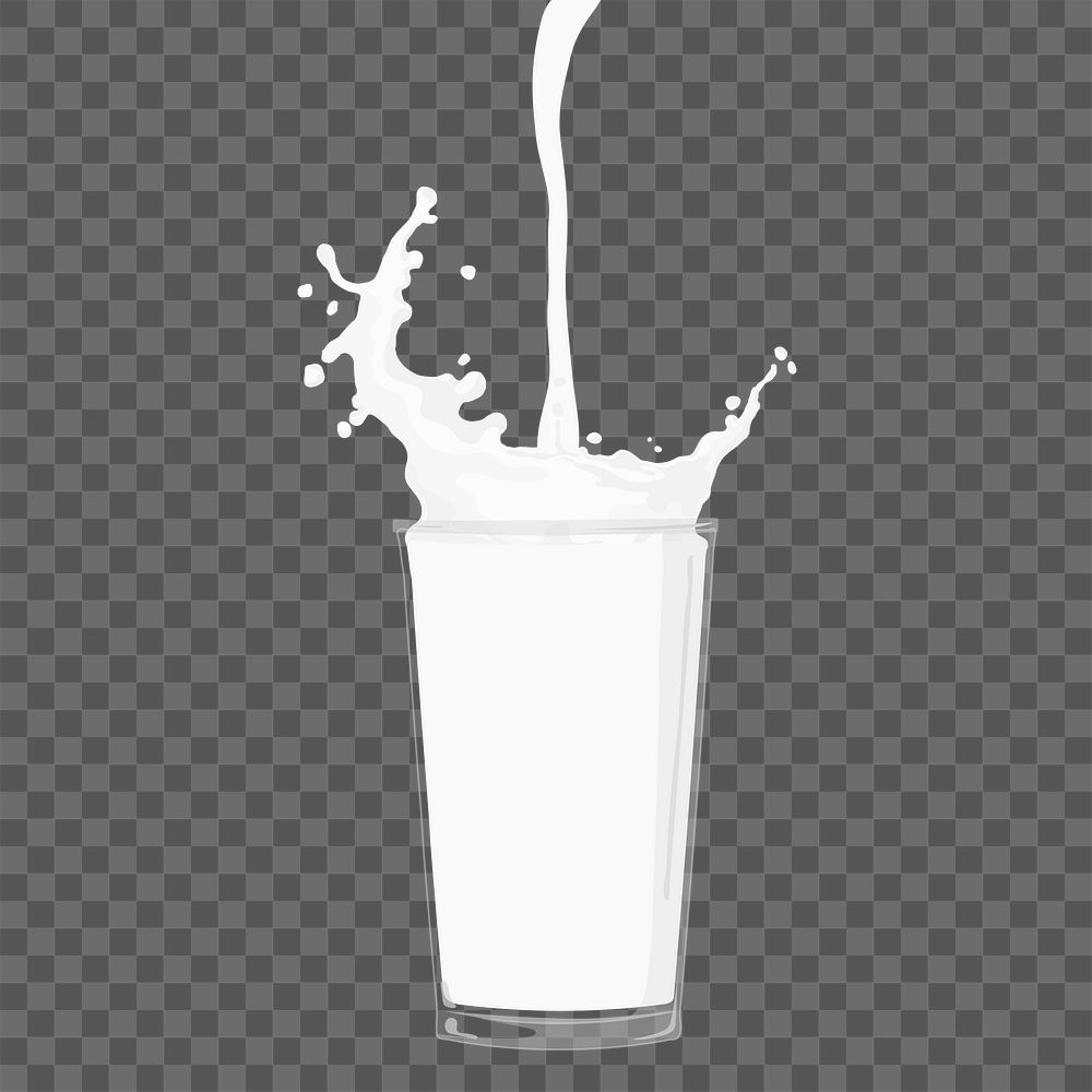 Milk splash png dairy beverage illustration, transparent background
