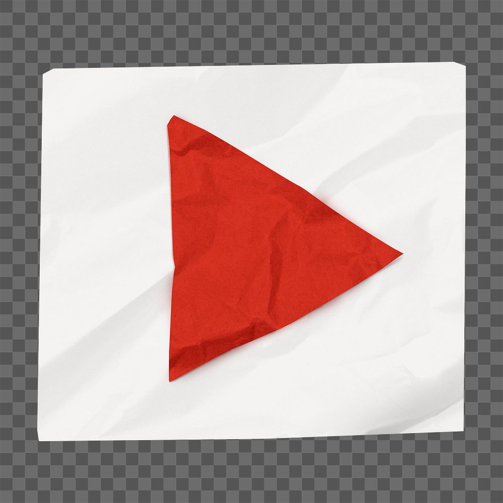 PNG Media player icon, paper craft element, transparent background