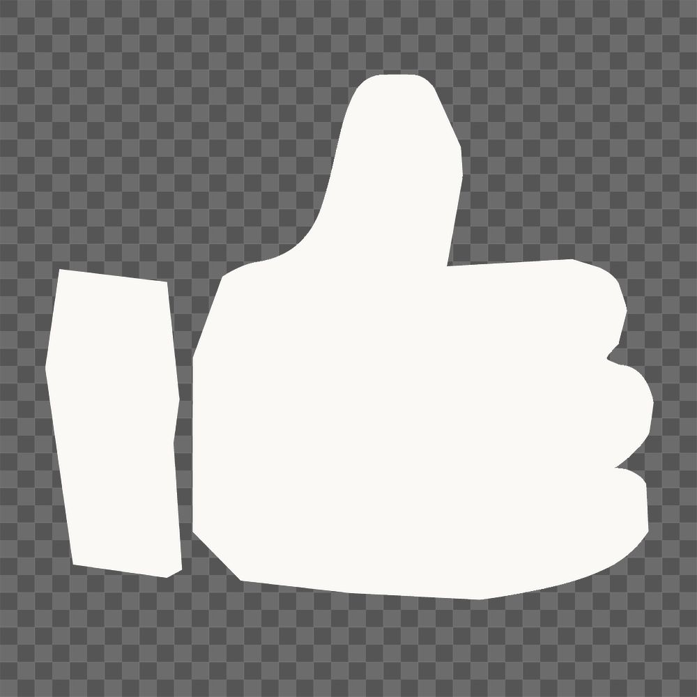 PNG Thumbs up hand, paper craft element