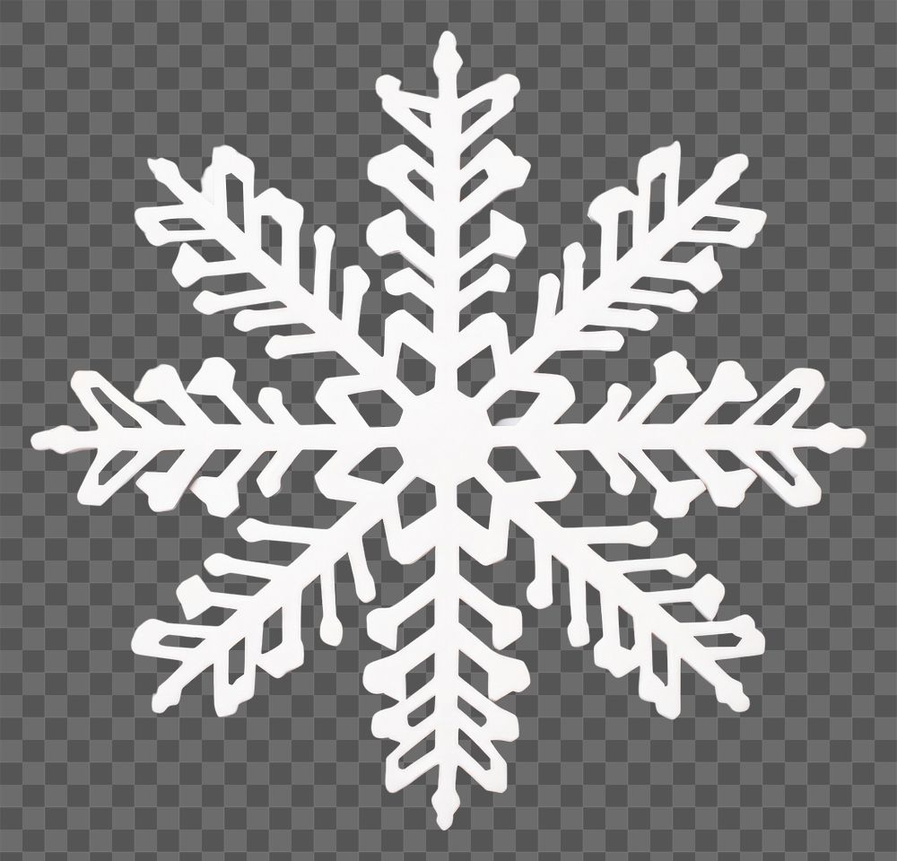 PNG Snowflake white leaf transparent background. AI generated Image by rawpixel.