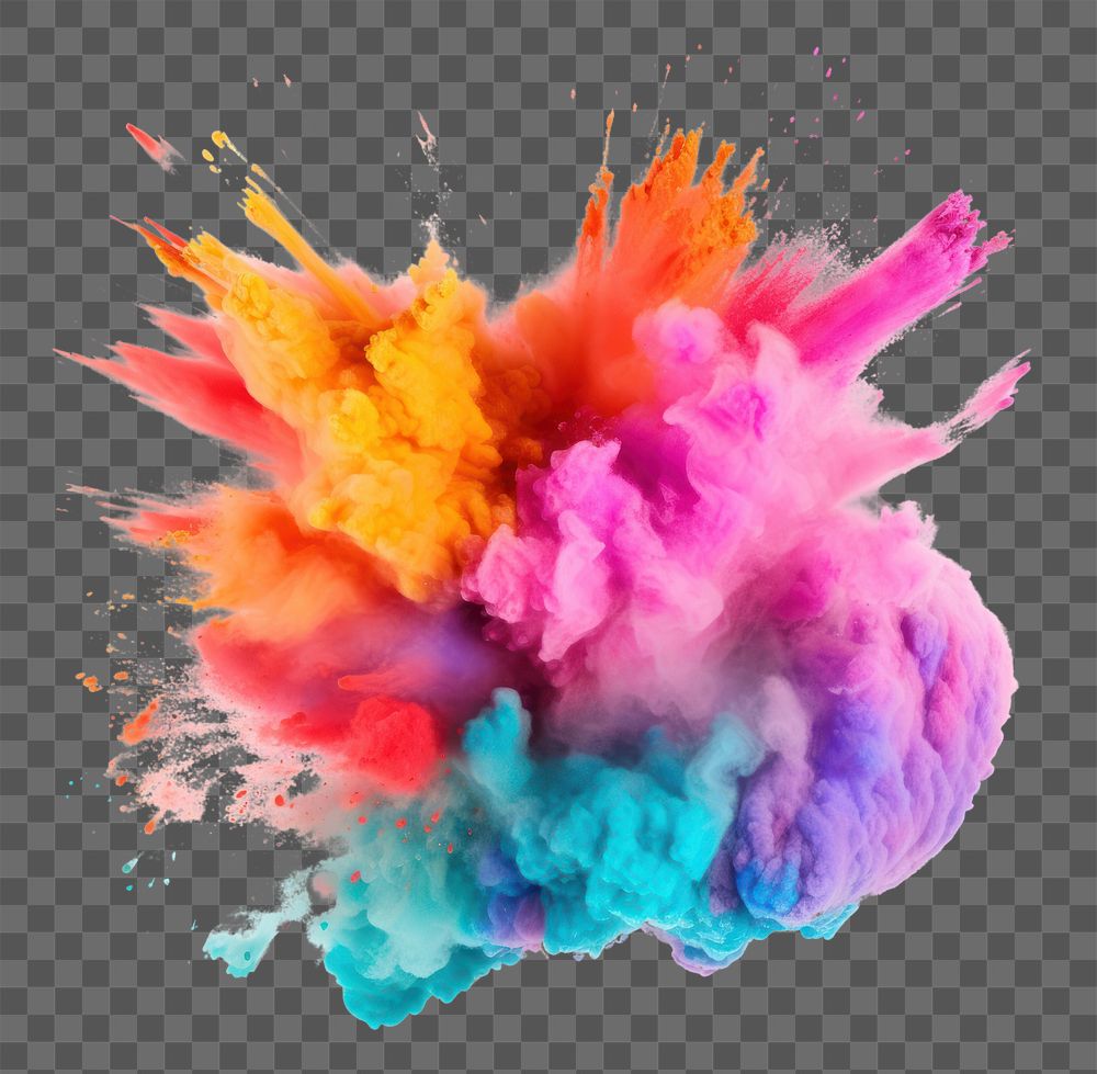 PNG White background splattered creativity exploding. AI generated Image by rawpixel.