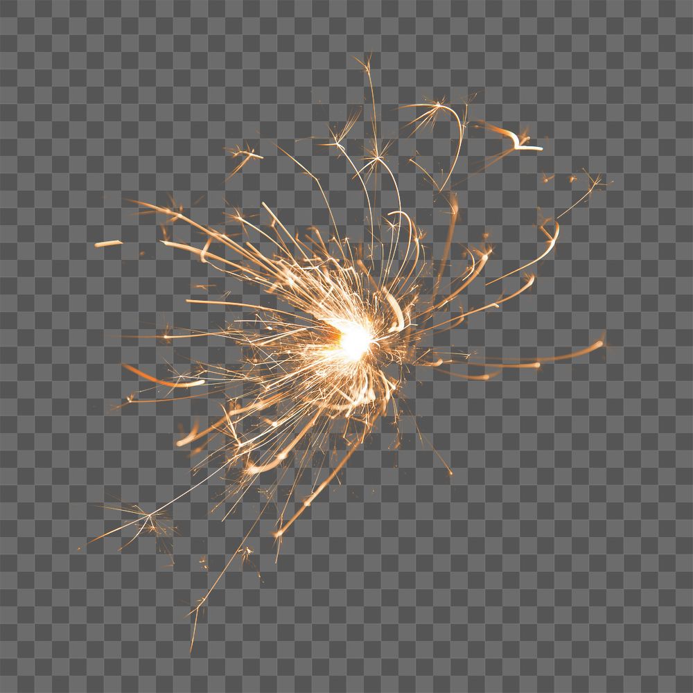 Gold firework celebration png, transparent background