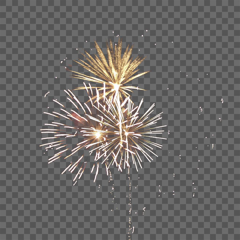 Fireworks png New Year sticker, transparent background