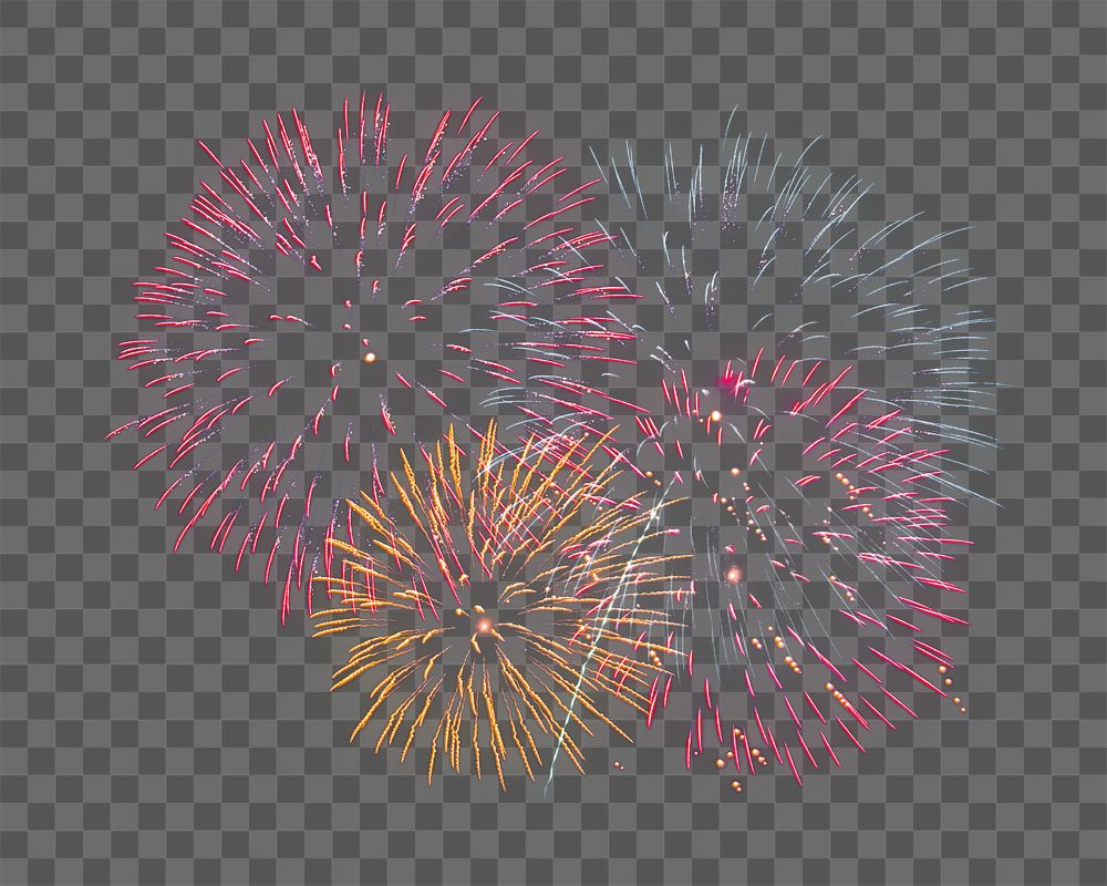 Fireworks png celebration sticker, transparent background