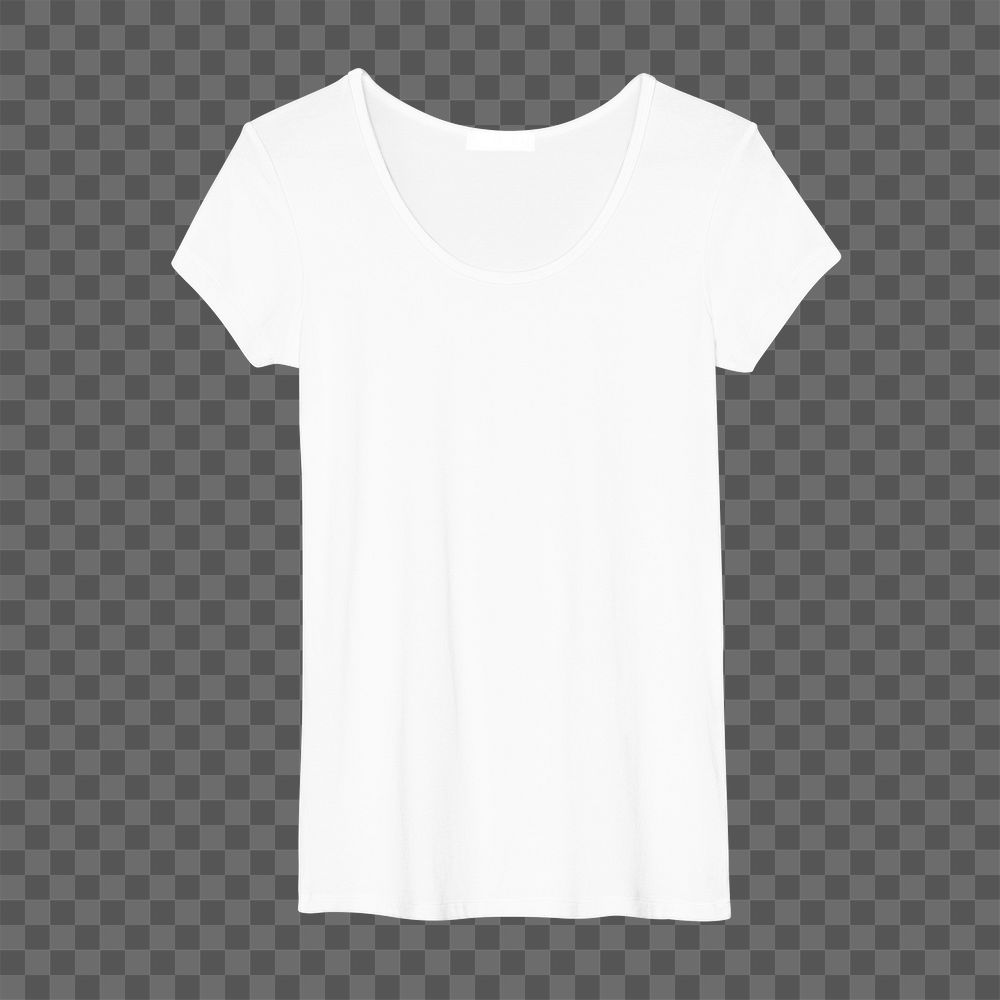 White women's tee png sticker, casual wear fashion, transparent background