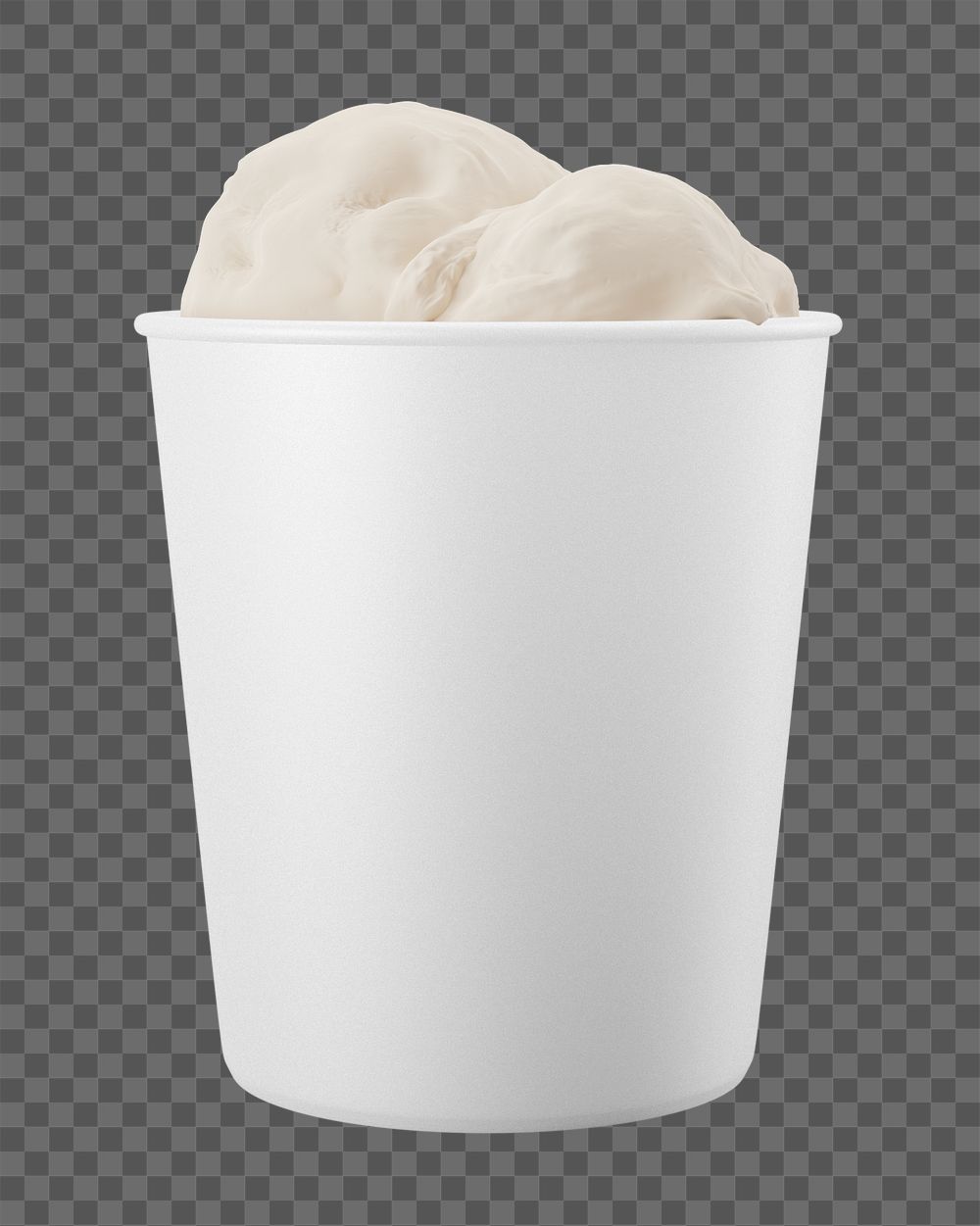 Blank ice-cream container png sticker, transparent background