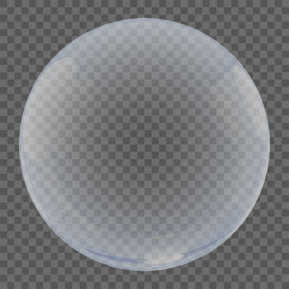 White bubble png sphere shape, transparent background