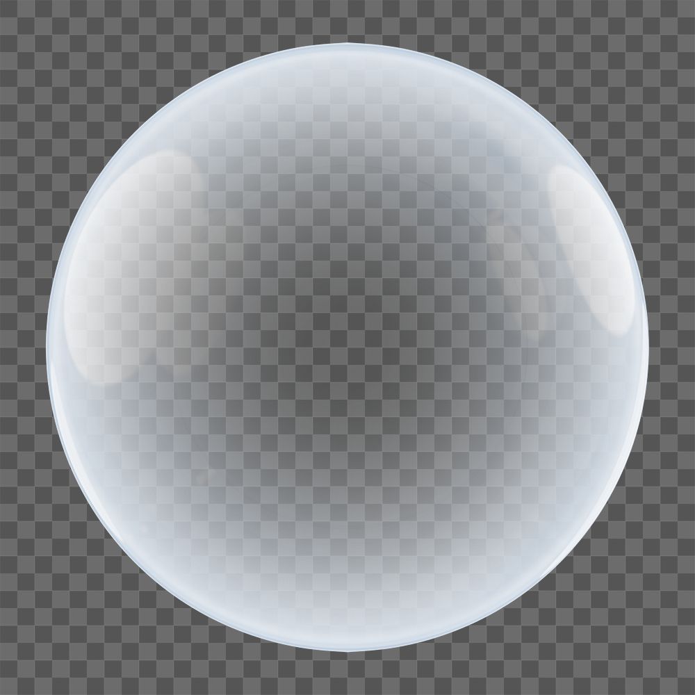 White sphere png ball shape, transparent background