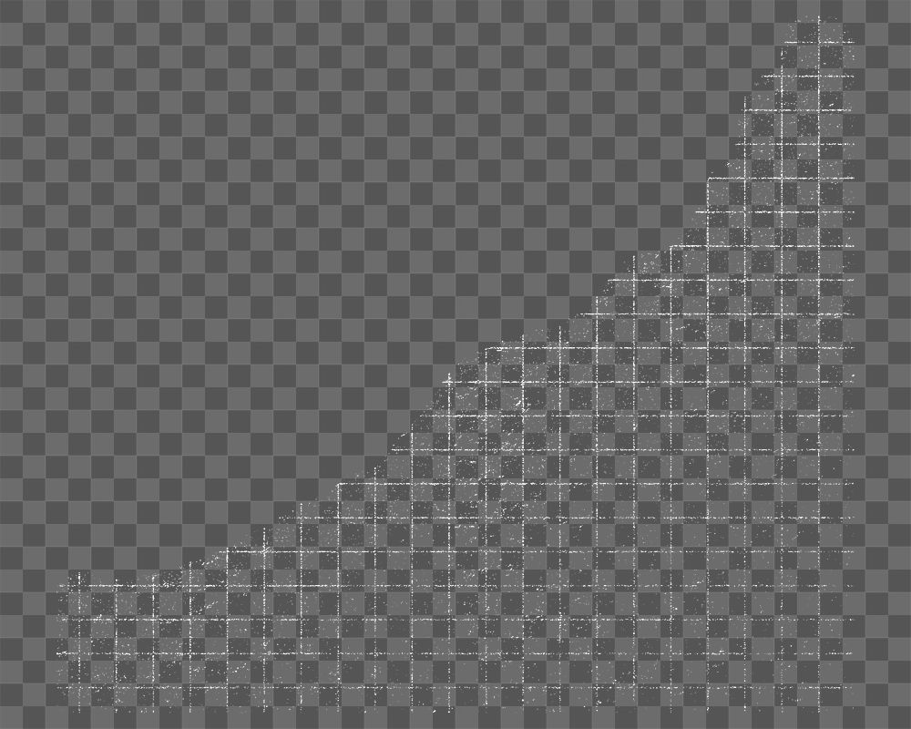 White grid png corner, transparent background