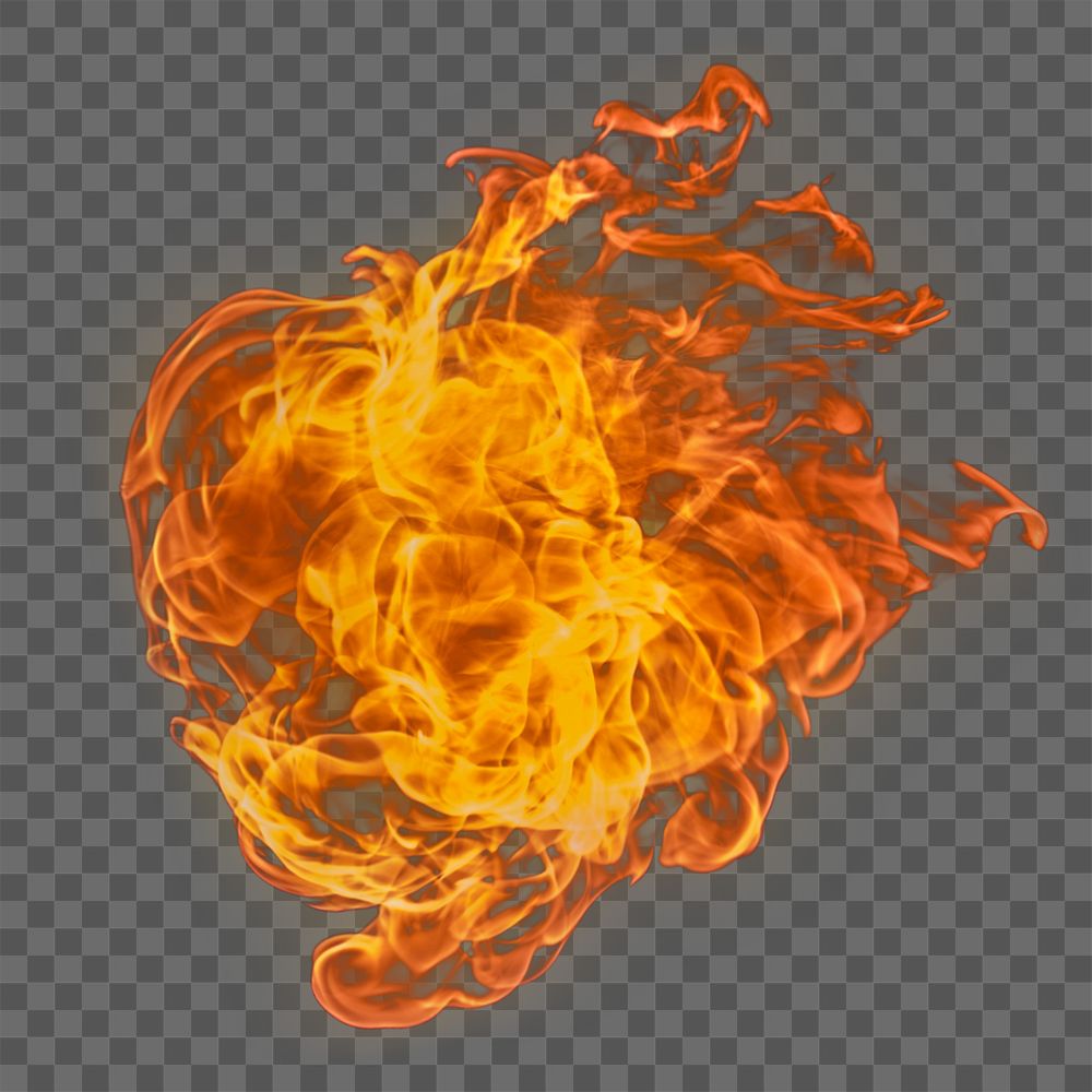 PNG Fire flames, collage element, transparent background