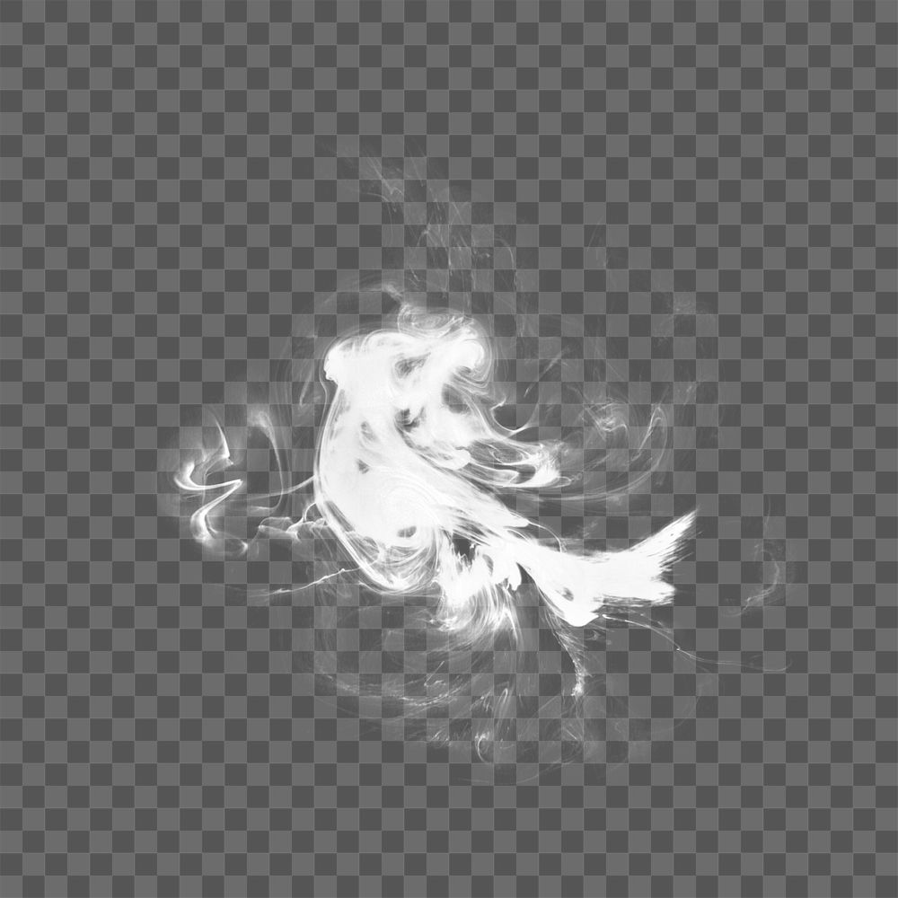 Smoke png element, transparent background