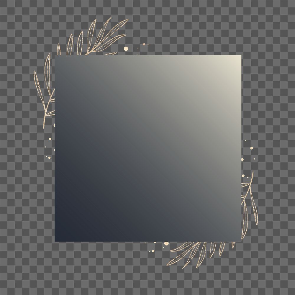 Leafy geometric badge png , transparent background