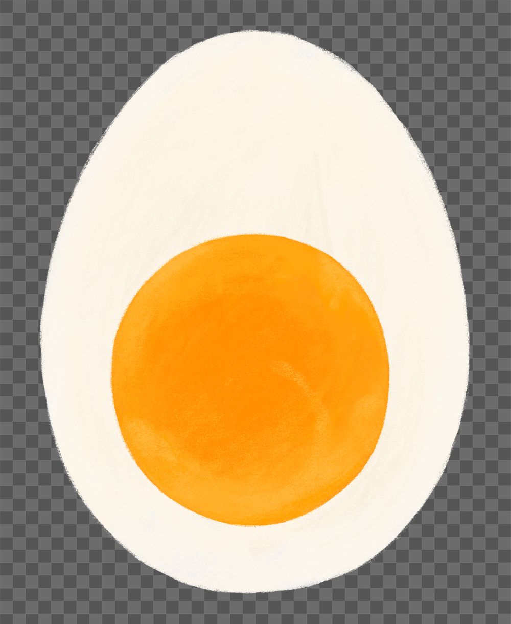 Boiled egg png food sticker, transparent background