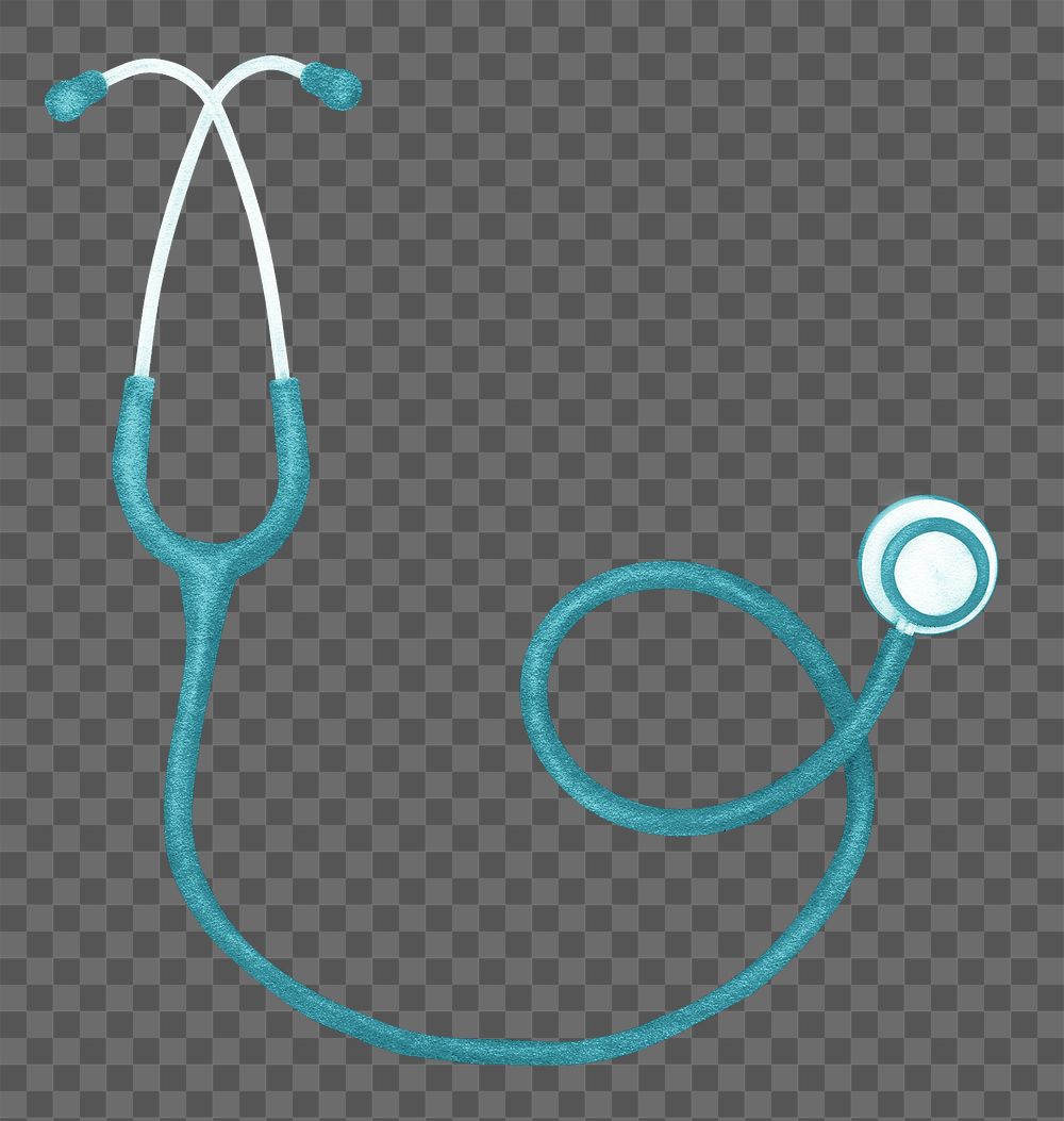 Stethoscope png element, medical equipment, transparent background