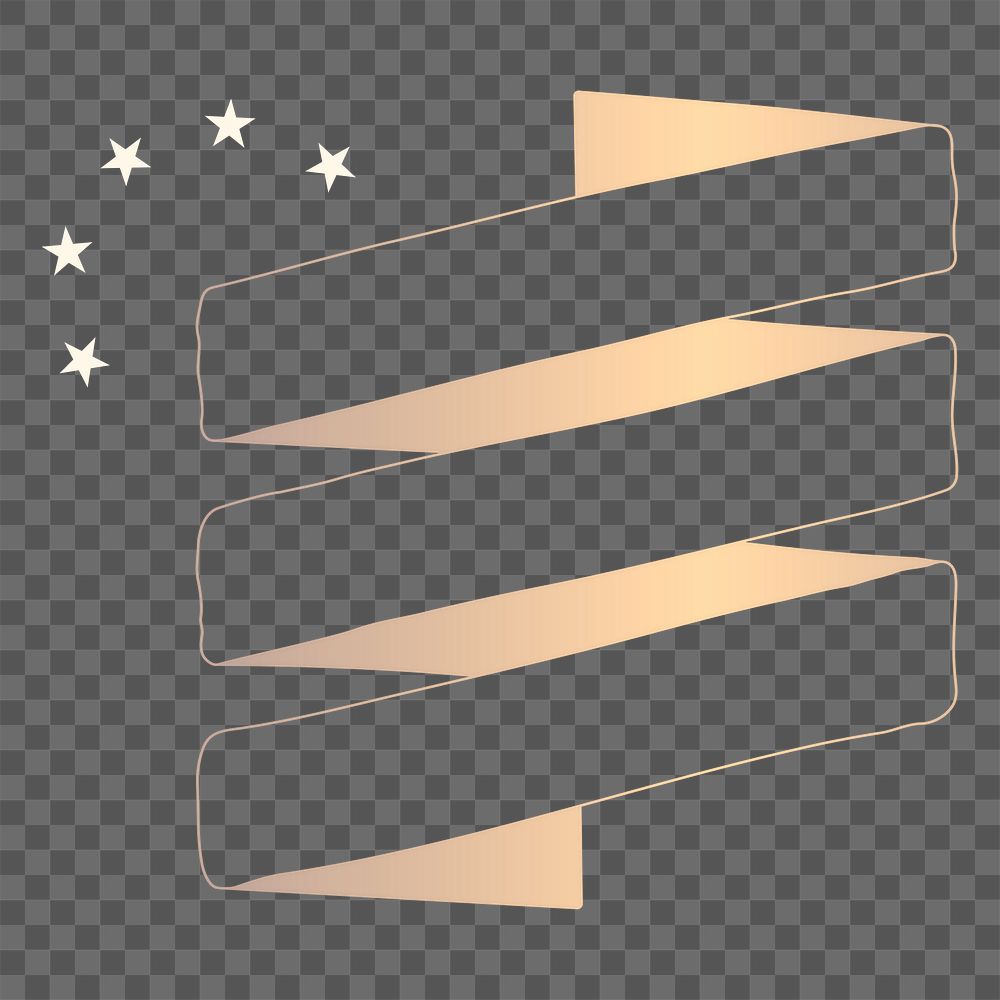 Ribbon banner png illustration, transparent background