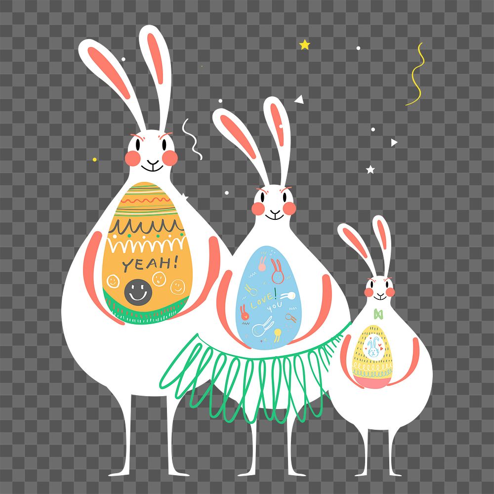 Easter rabbit png sticker, transparent background