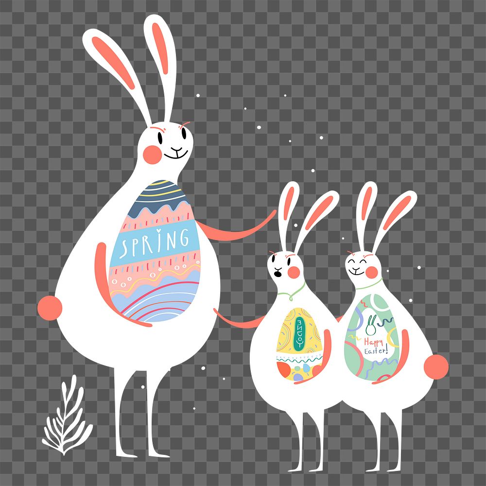 Easter rabbit png sticker, transparent background