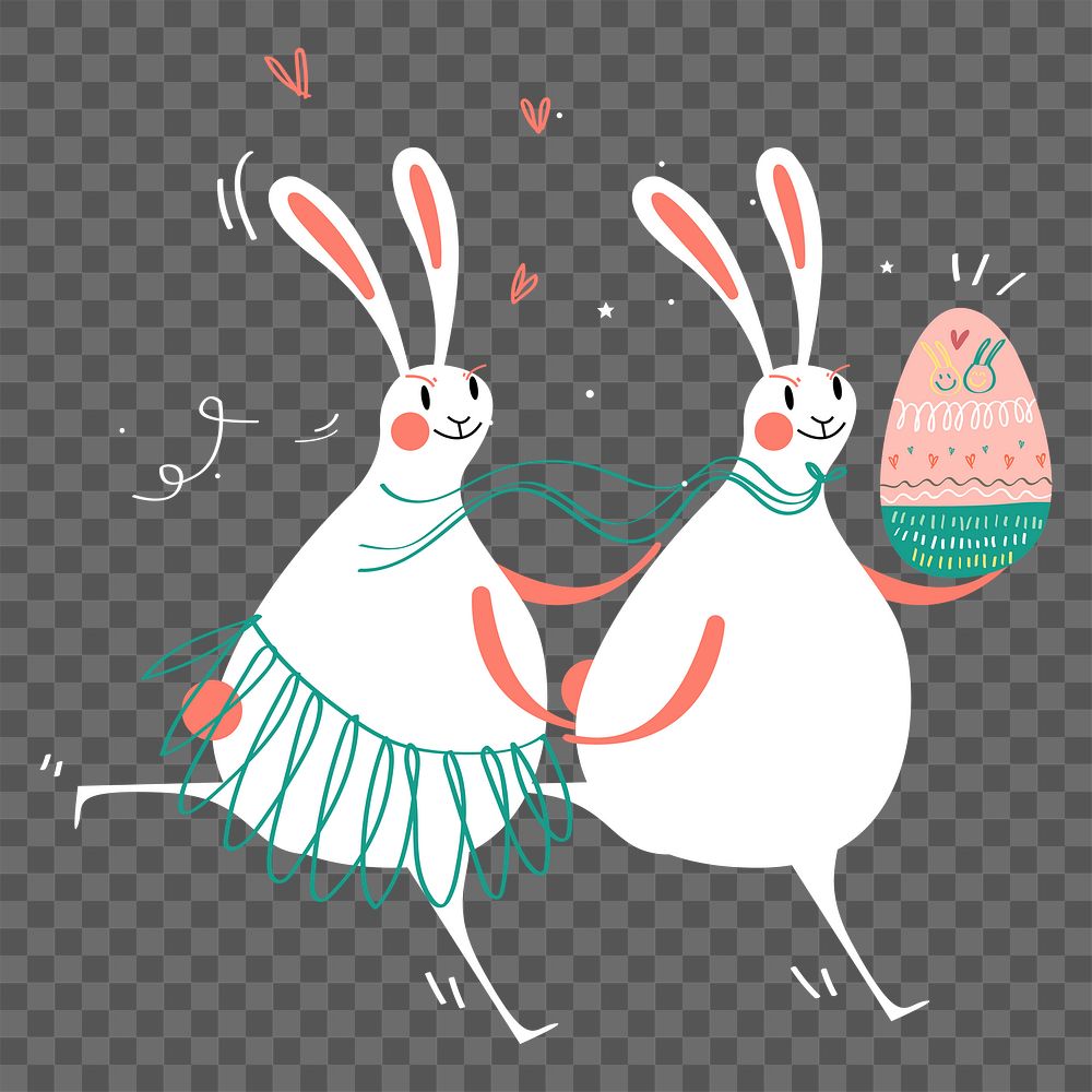 Easter rabbit png sticker, transparent background