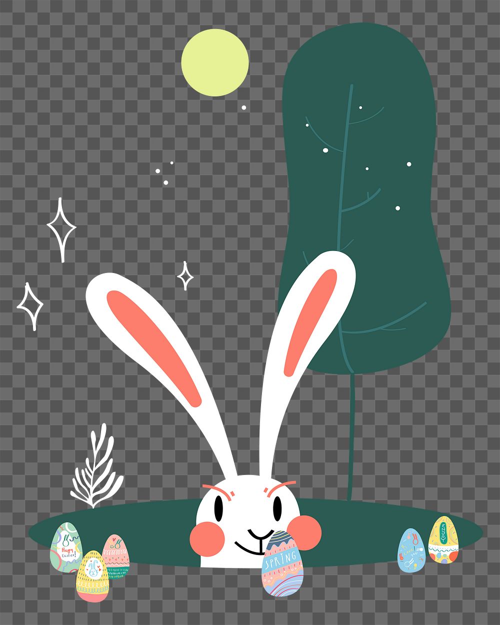Easter rabbit png sticker, transparent background